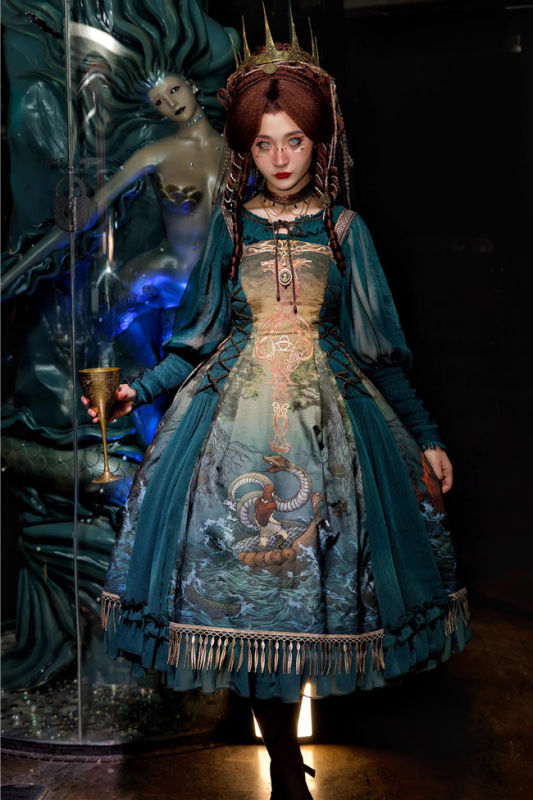 Ragnar Locke~ Vintage Lolita Jumper Dress