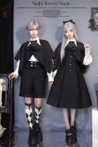 Castle Too Night Raven Magic Ouji Lolita Pants, Blouse, JSK, Cape and Necktie - In Stock