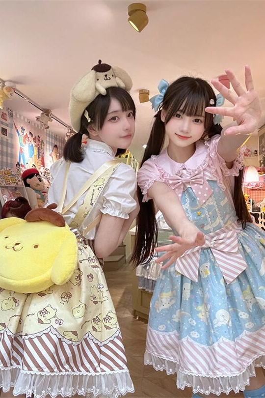 海外から輸入 The and JSK Lolita Sweet 1.0 Jelly Stars Collaborated Sanrio コスプレ衣装