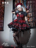 Honey Machine Waltz Sweet Lolita Dress Black Red Size S - In Stock