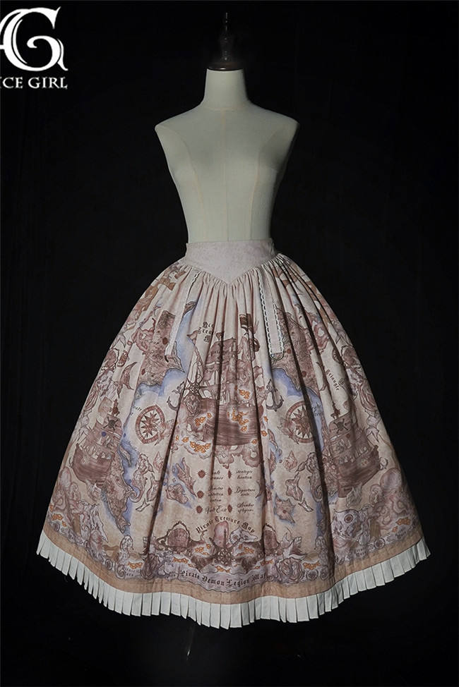 Alice Girl Nautical Treasure Hunt Guide Lolita Skirt
