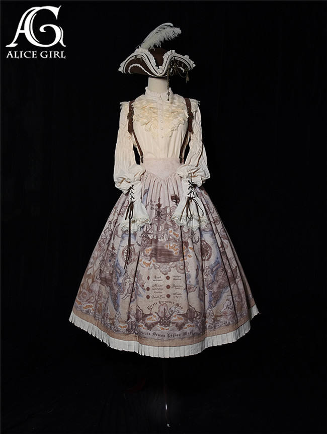 Alice Girl Nautical Treasure Hunt Guide Lolita Skirt