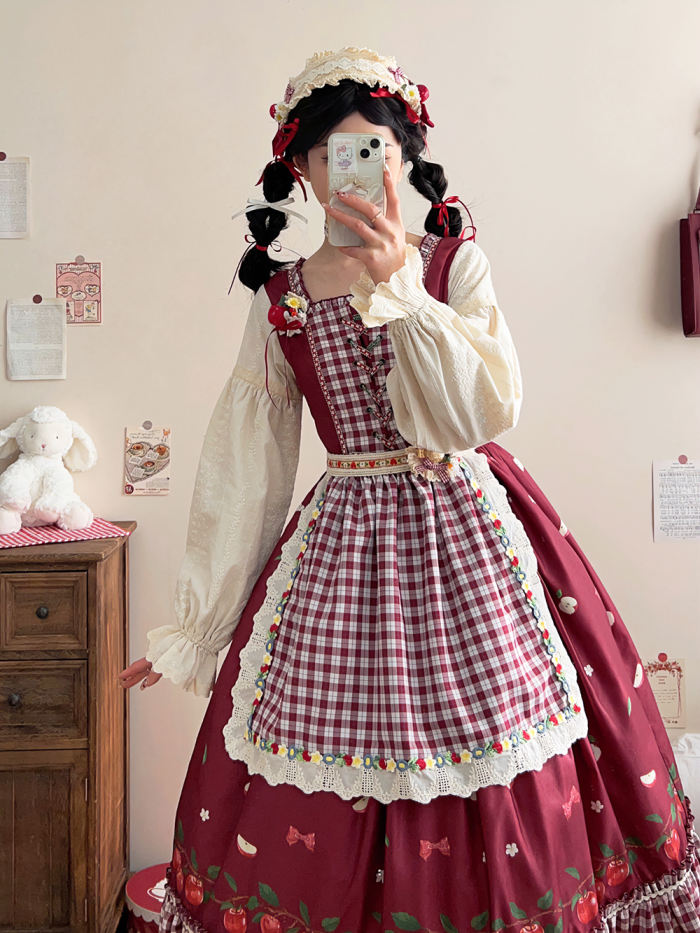 Miss Point Apple Grove Lolita Accessories Headbow/Triangular Scarf/Beret/Apron