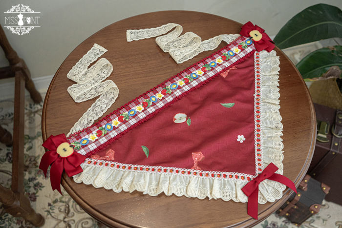 Miss Point Apple Grove Lolita Accessories Headbow/Triangular Scarf/Beret/Apron