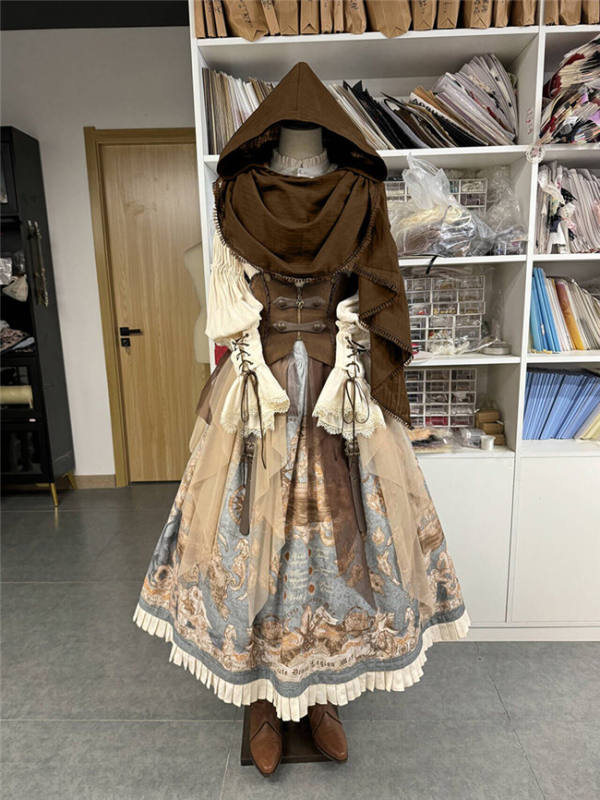 Alice Girl Nautical Treasure Hunt Guide Hood Shawl