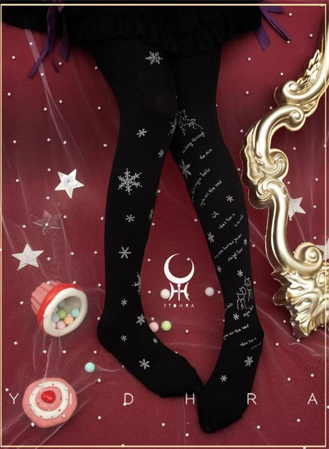 Yidhra the Snow Deer Seeks Sound Christmas Lolita Tights