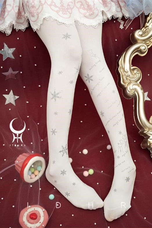 Yidhra the Snow Deer Seeks Sound Christmas Lolita Tights