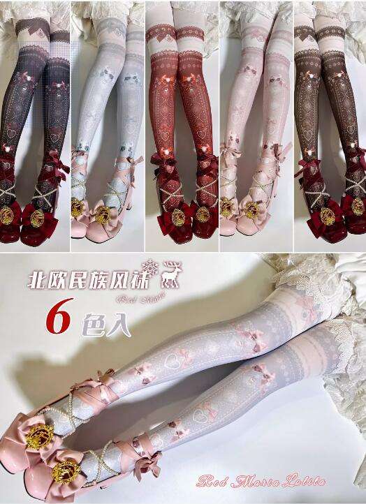 Yidhra New Year Snowflake Lolita Tights