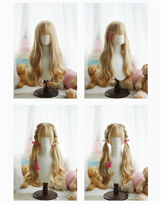 Yuchashui Color Palette Long Curls Lolita Wigs