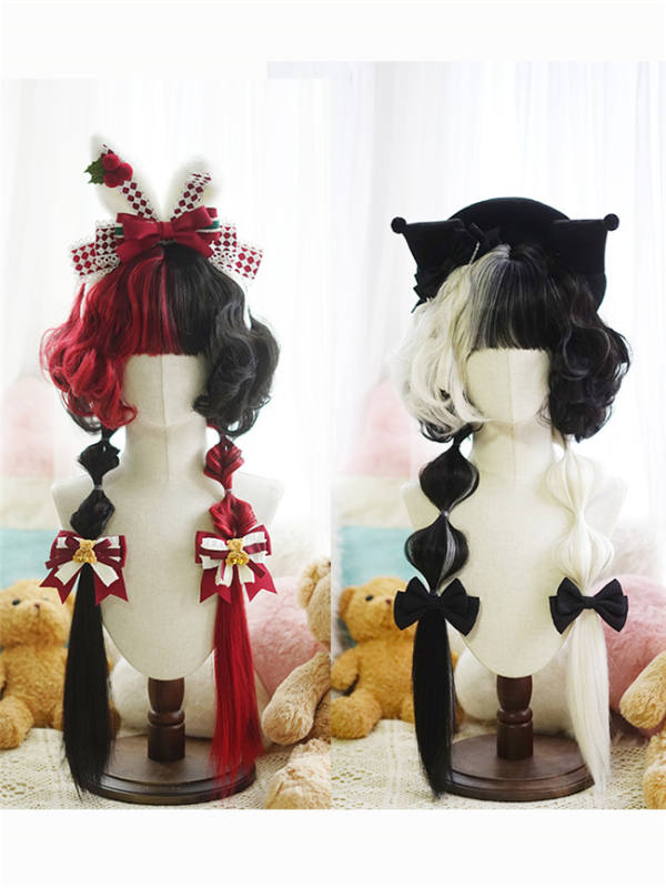 Yuchashui Jellyfish Curls Long Straight Lolita Wigs