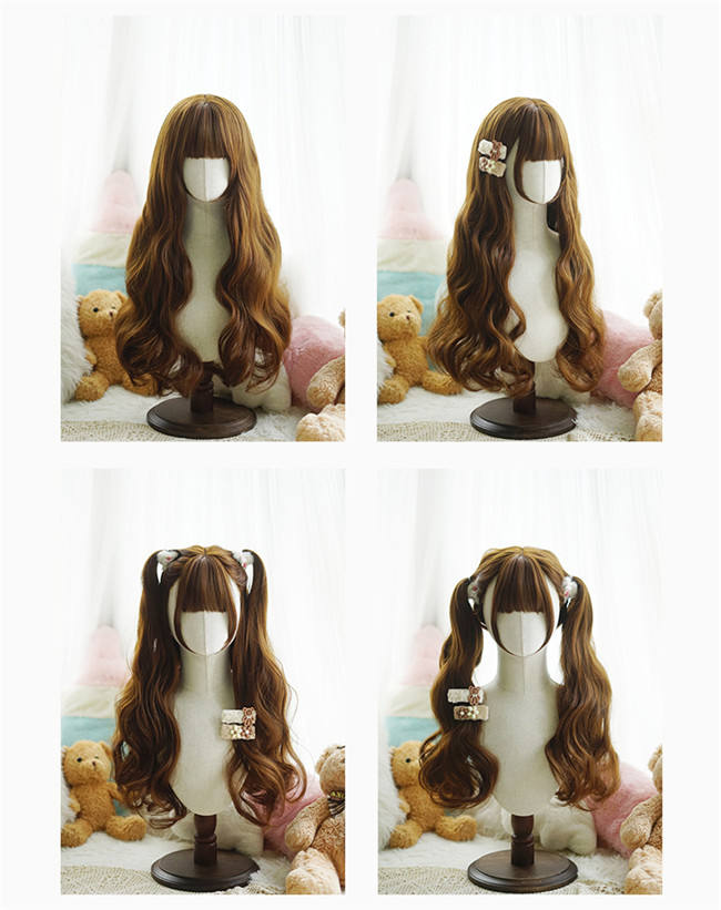 Yuchashui Color Palette Long Curls Lolita Wigs
