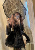 A Cage of Roses Elegant Gothic Lolita Dress and Accessories