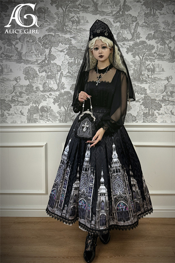Black Cross Church Gothic Lolita JSK