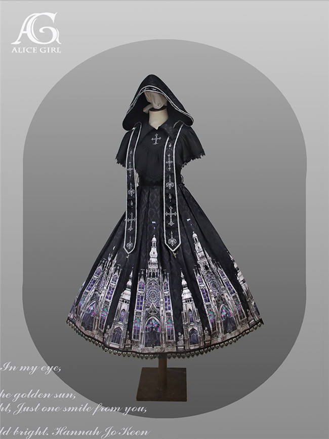 Black Cross Church Gothic Lolita JSK Black Cross Church Gothic Lolita JSK