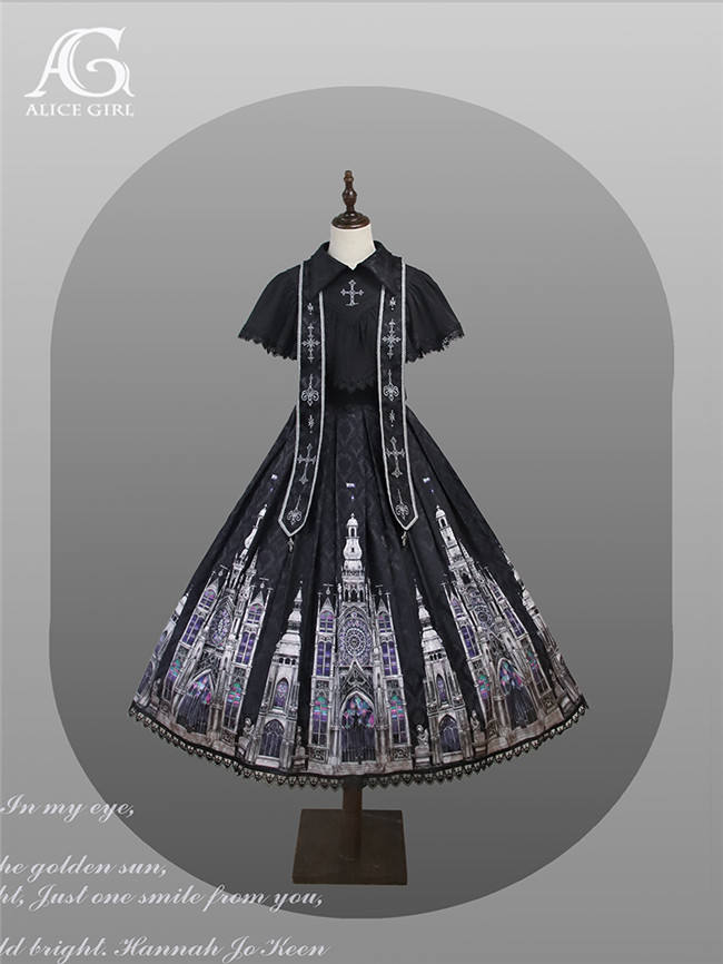 Black Cross Church Gothic Lolita JSK