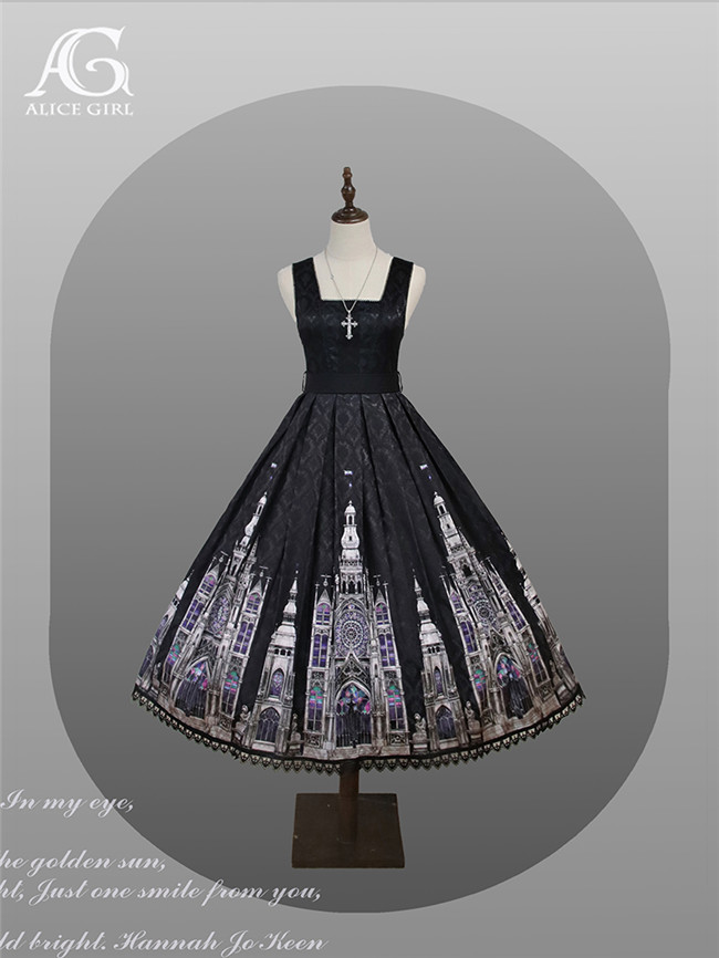 Black Cross Church Gothic Lolita JSK