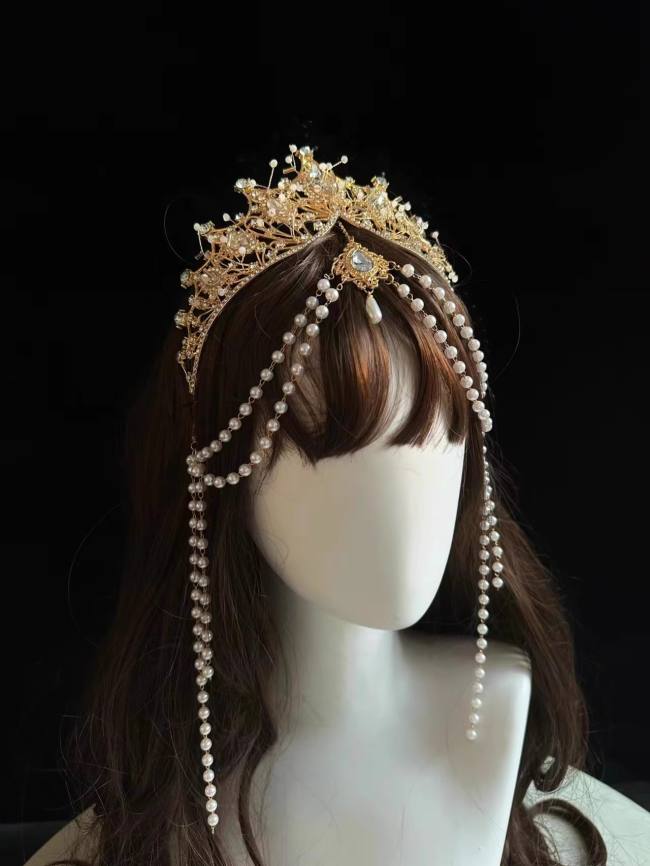 Meowing and Fruity Tana Manor Vintage Red Lolita Wedding  Accessories - Necklace/Crown