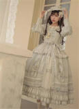 Girl Dream Lily of the Valley Embroidery Lolita Dress, Underskirt and Hat