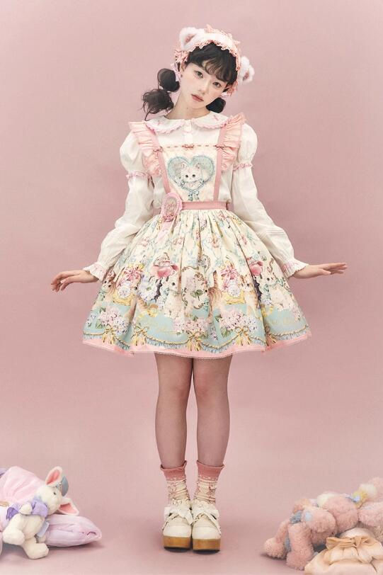 Dark Star Island Cat Fantasy Land Sweet Lolita OP, JSK, Skirt, Blouse and T-shirt
