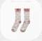 Pink * Beige Cotton Socks