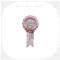 Pink Embroidery Brooch
