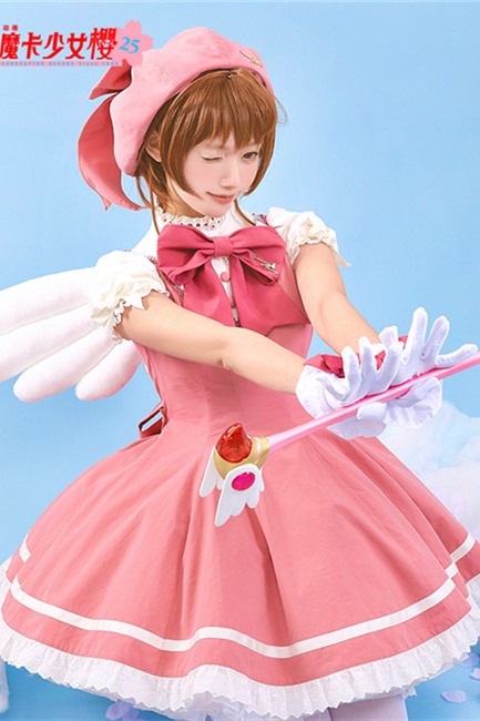 sakura pink dress Cherry Blossom Lace Up Dress (White/Pink) XL