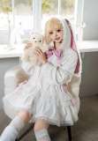 Withpuji Pink White Sweet Lolita Dress Coat