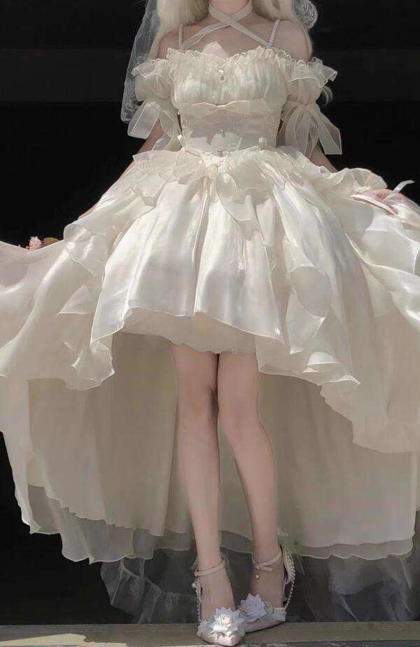 Blue Flower Wedding Dress Classic Lolita Dress Set