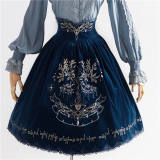 The Splendor of Gold&Siliver Tree Classic Embroidery Lolita Skirt