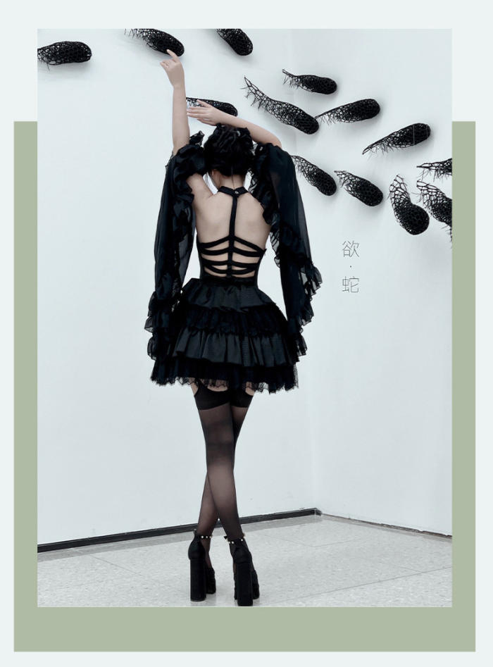 Diamond Honey Dark Black Formal Dress Version I