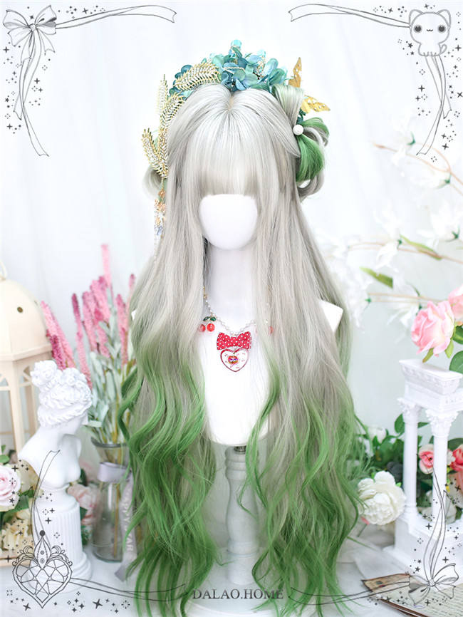 Dalao Home Gray Green Lolita Wigs