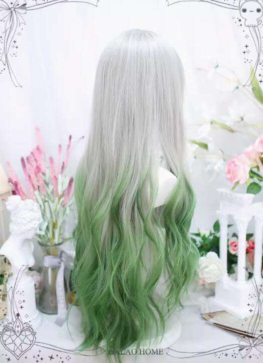 Dalao Home Gray Green Lolita Wigs