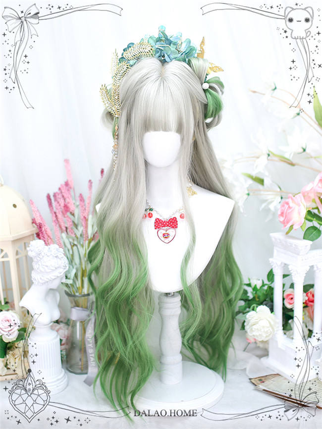 Dalao Home Gray Green Lolita Wigs