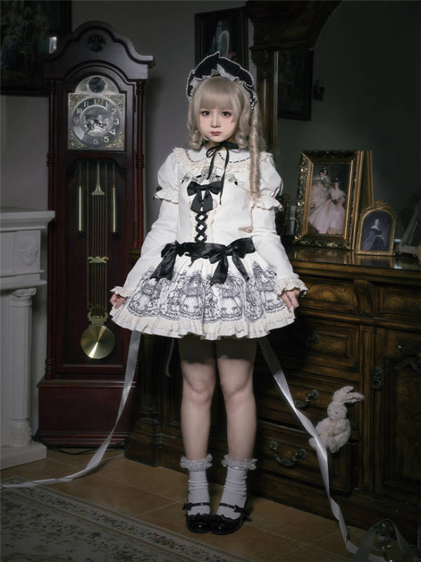 Withpuji Doll's Night Doll Lolita Dress Set