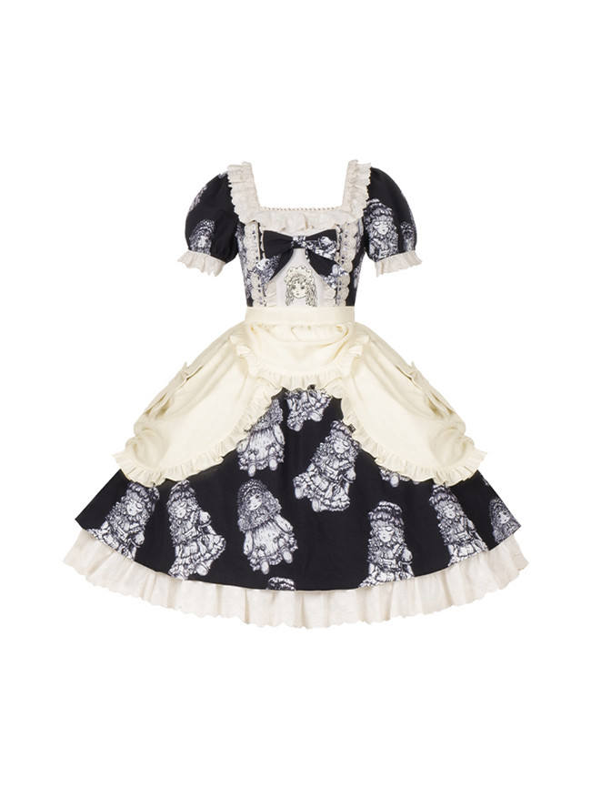 Withpuji Doll's Night Doll Lolita Dress Set