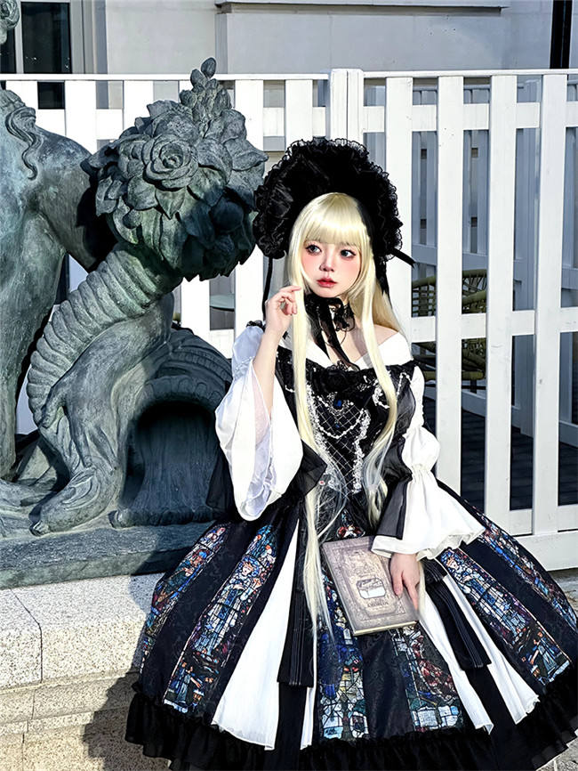 Ying Luo Fu Stained Glass Gothic Lolita Dress