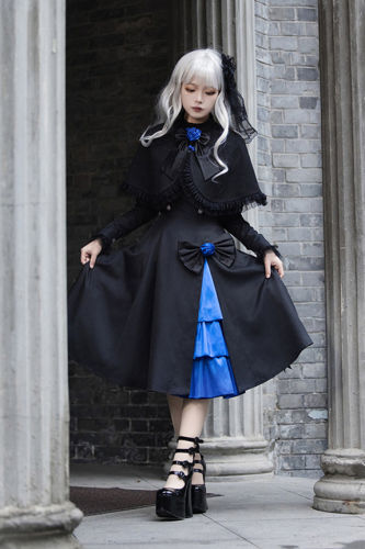 Withpuji Night Chant Overture Classic Lolita Dress and Cape