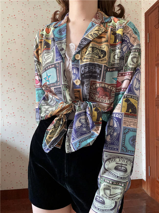 Miss Point Antique Label Daily Wear Printed Shirt