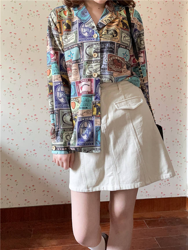 Miss Point Antique Label Daily Wear Printed Shirt