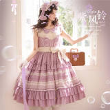 Purple Wind Bell Elegant Classic Lolita Dress, Bolero and Bonnet