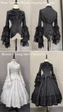 Milu Original the Dragon Gothic Lolita Skirt, Blouse, Vest and Corset