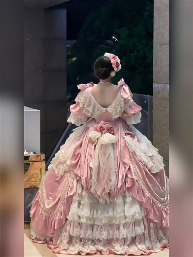 Airfreeing Heavy Design Rococo Classic Wedding Dress Full Set
