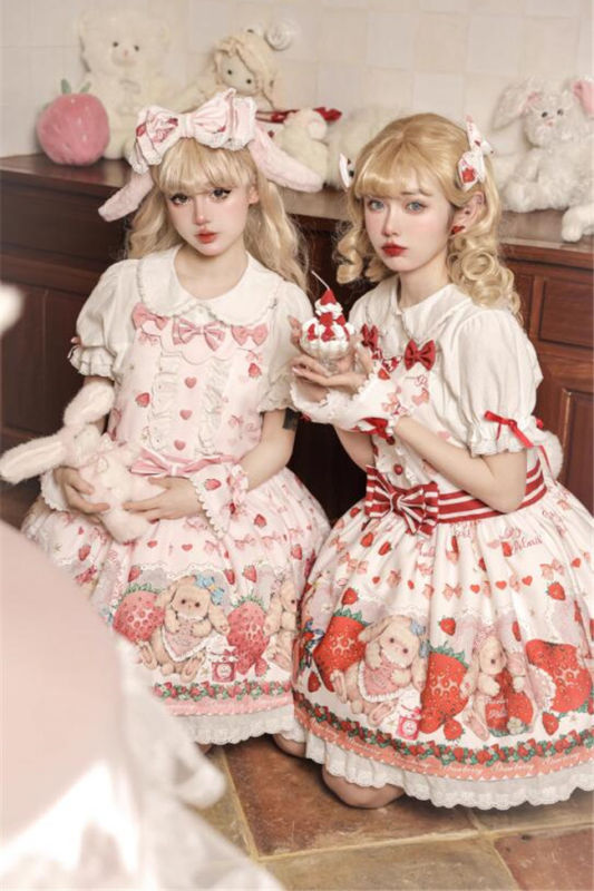 Rabbit Blackberry Box Sweet Lolita Salopette