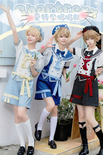 Charlotte Team Ouji Lolita Blouse, Suspender Trousers and Necktie