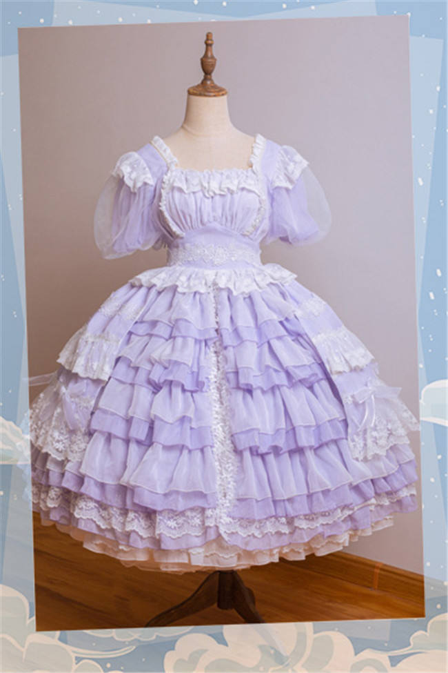 Waltz Short Sleeves Elegant Lolita One Piece