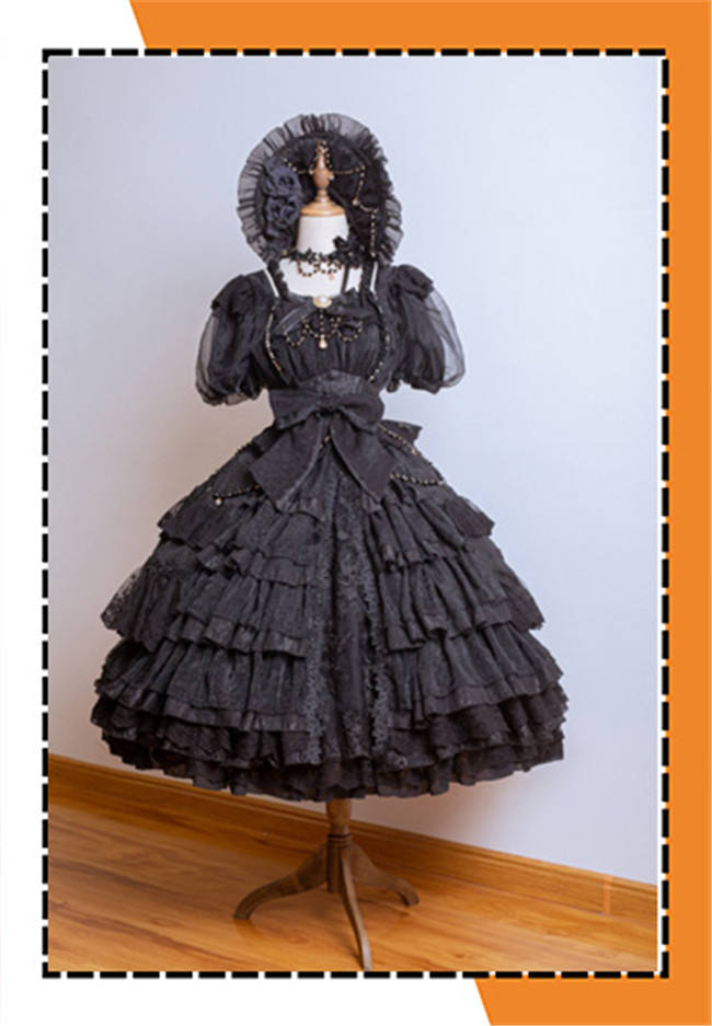 Waltz Short Sleeves Elegant Lolita One Piece