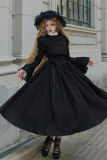 Withpuji Night Traveler Black Lolita Dress, Coat, Blouse and Accessories