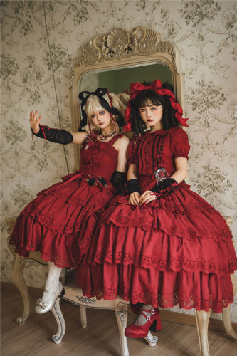 Miss Point Waltz in the Forest Tiered Embroidery Lolita Skirt