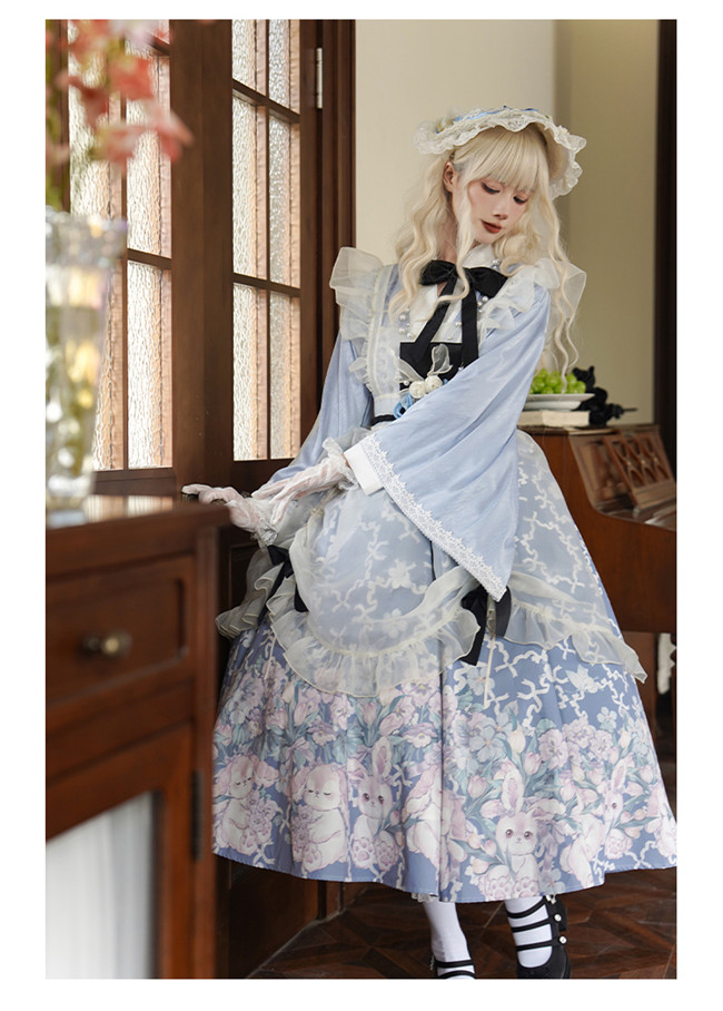 Withpuji Alice Kimono Maid Dress and Apron Set My Lolita Dress