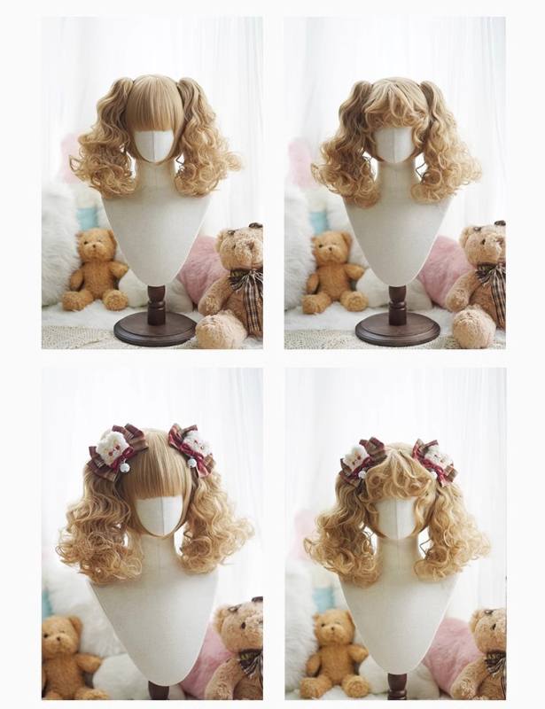 Yuchashui Bobo Short Wigs and Short Curly Wigs Ponytail